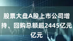 股票大盘A股上市公司增持、回购总额超2445亿元