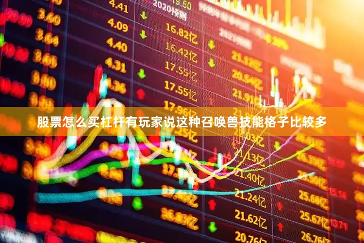 股票怎么买杠杆有玩家说这种召唤兽技能格子比较多
